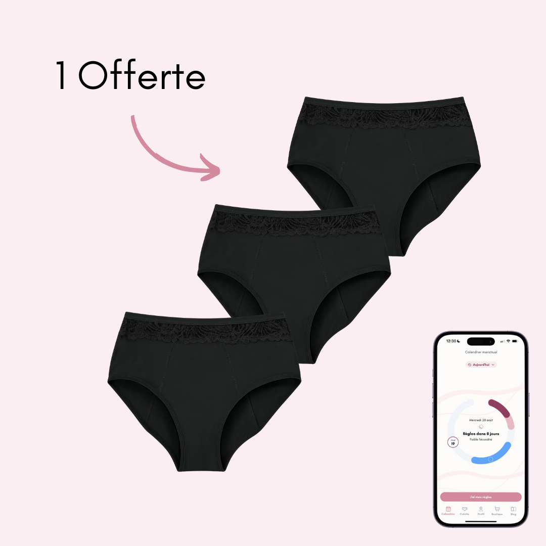Culotte Menstruelle Clémence (taille haute) Nouveauté