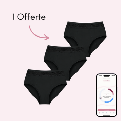 Culotte Menstruelle Clémence (taille haute) Nouveauté