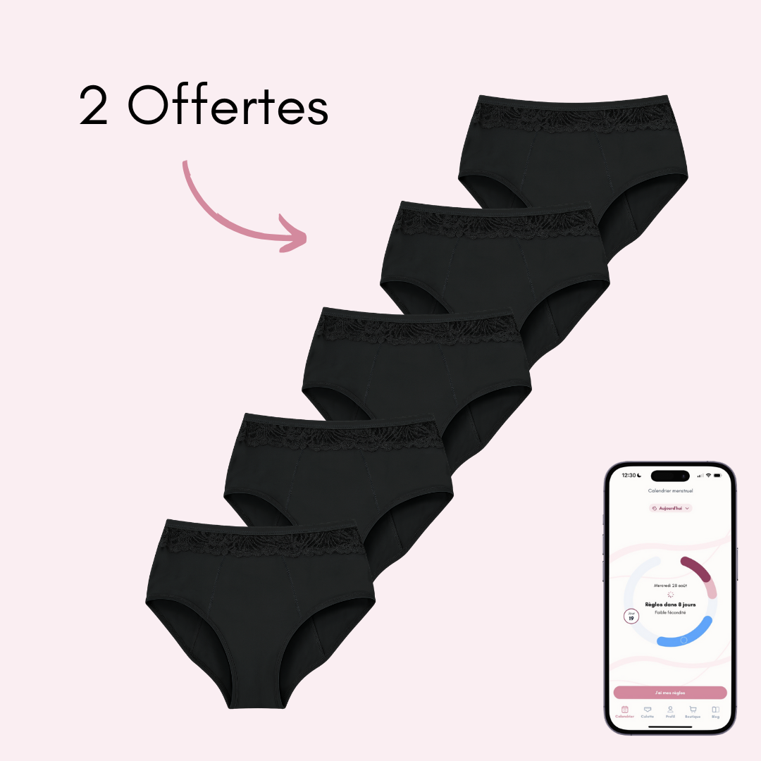 Culotte Menstruelle Clémence (taille haute) Nouveauté