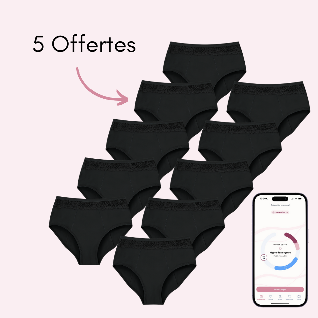 Culotte Menstruelle Clémence (taille haute) Nouveauté