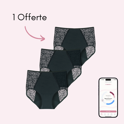 Culotte Menstruelle Flora taille haute (Nouveauté)