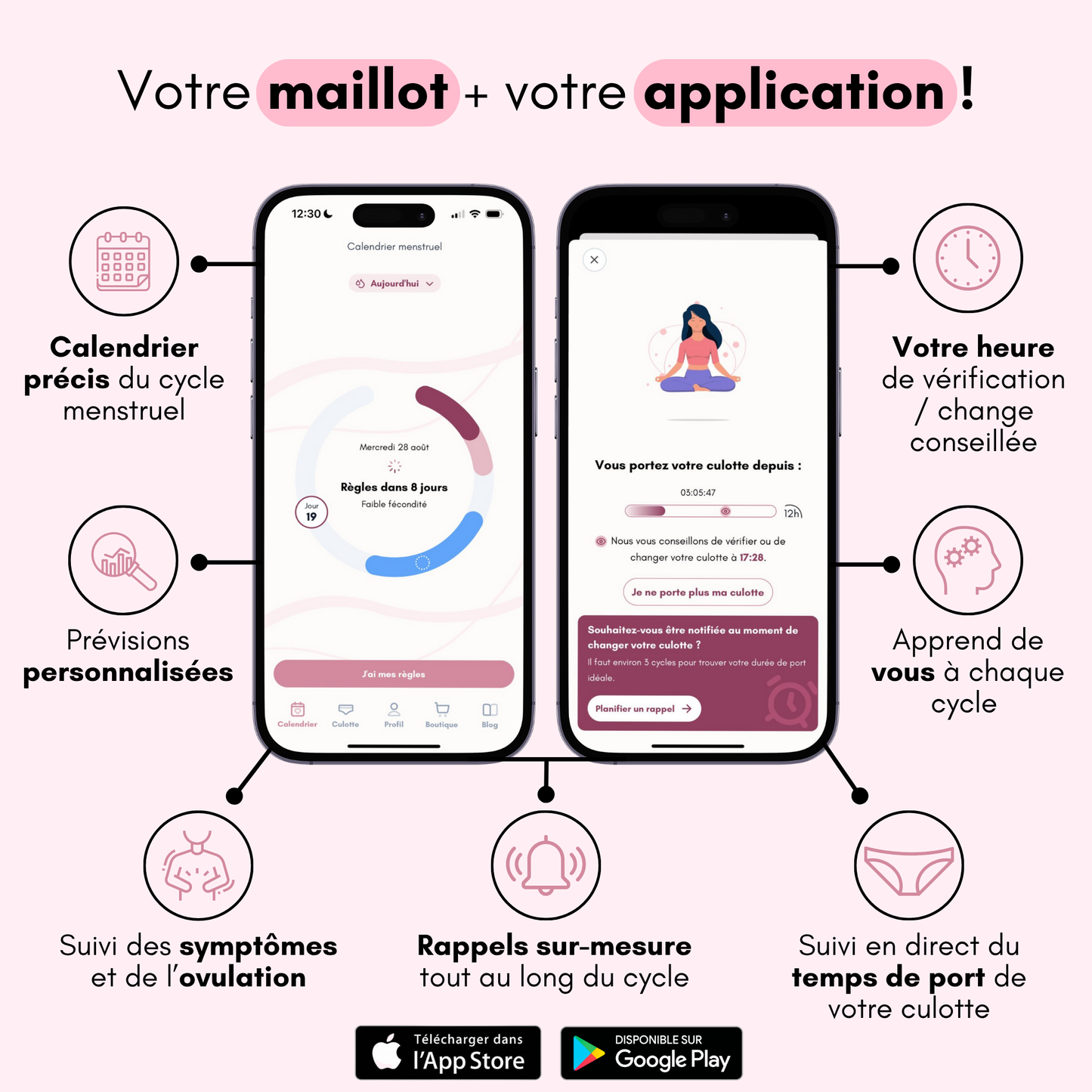 Maillot de bain menstruel Sélène
